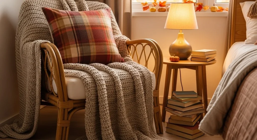 10 Fall Bedroom Decor Ideas to Transform Your Space for the Season 8 Create a Cozy Reading Nook-min