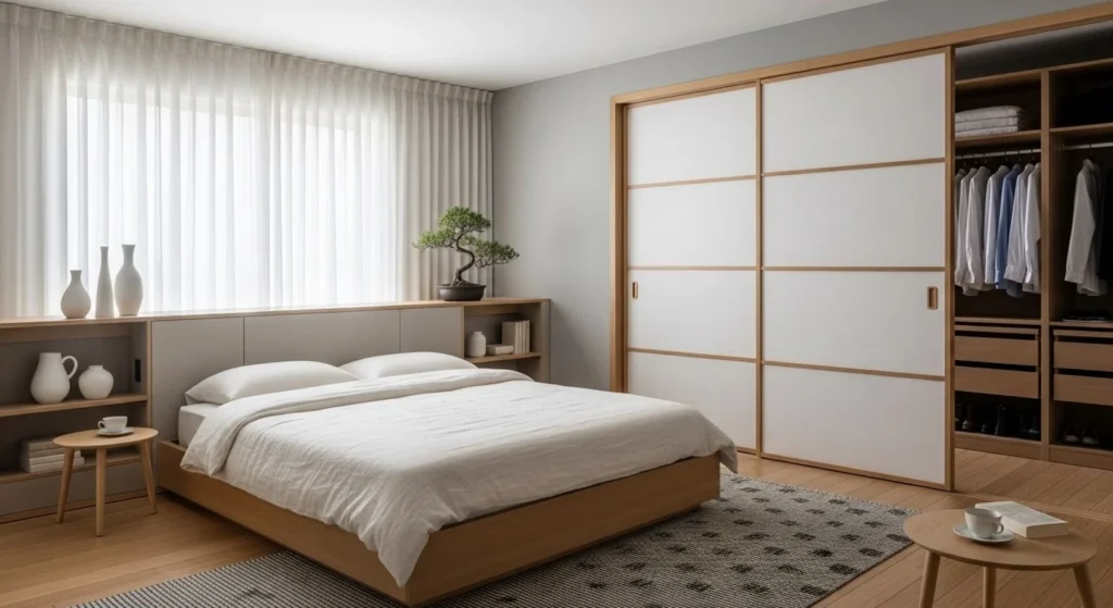 10 Japandi Bedroom Ideas for a Minimal and Serene Space 12 Decluttered Spaces-min