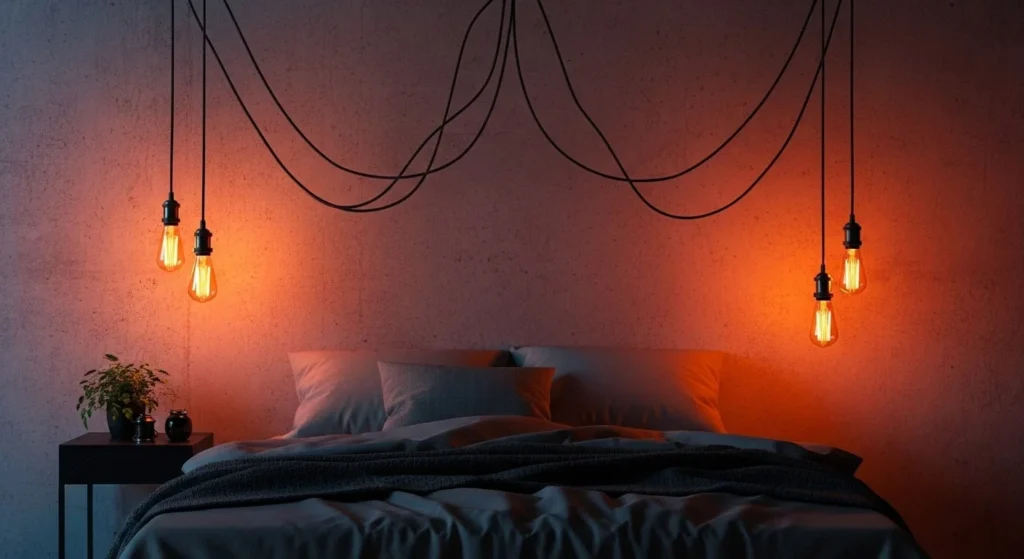 10 Industrial Bedroom Ideas with Urban Edge 8 Edison Bulb Lighting-min