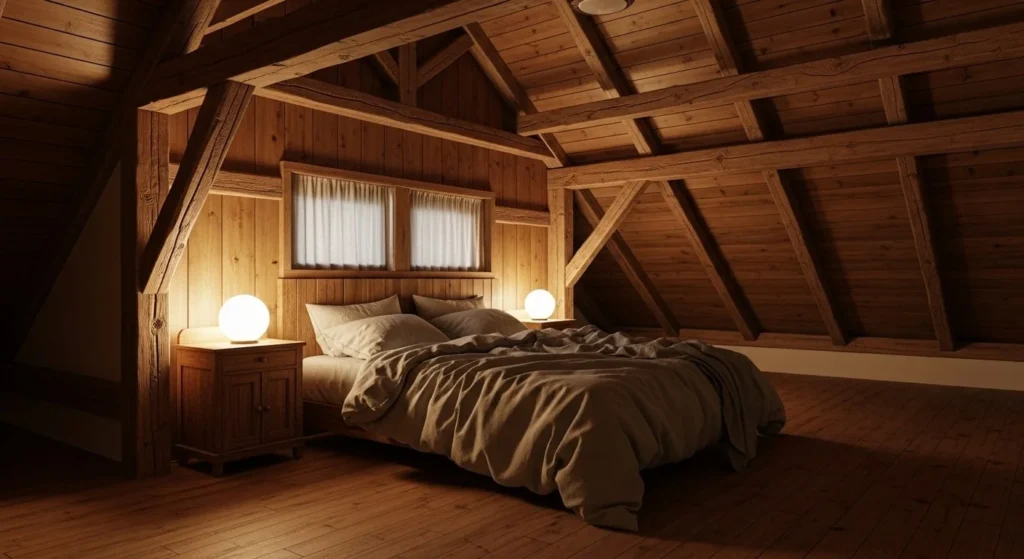 15 Rustic Bedroom Ideas with Natural Charm 3 Exposed Wooden Beams-min