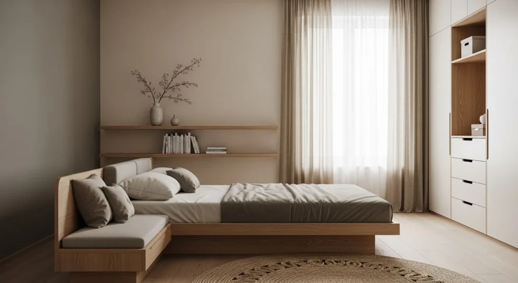 10 Japandi Bedroom Ideas for a Minimal and Serene Space 11 Low Furniture-min