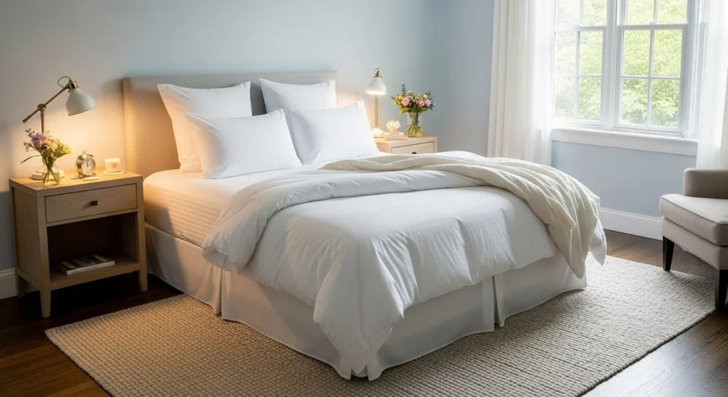12 Guest Bedroom Ideas to Create a Warm Welcome 4 Luxurious Bedding-min