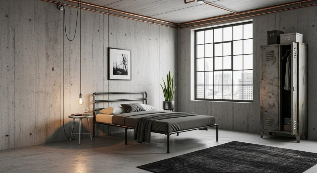 10 Industrial Bedroom Ideas with Urban Edge 11 Minimalist Styling-min