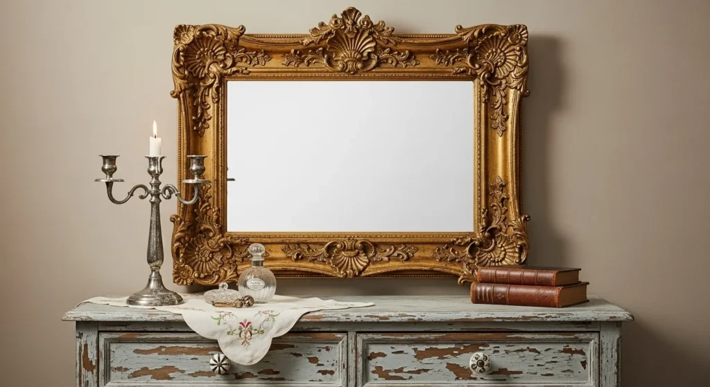 10 Vintage Bedroom-Ideas for a Nostalgic Touch 7 Mirrors-min