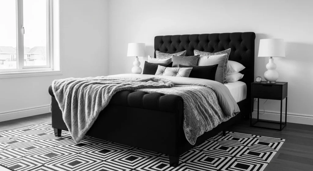 9 Bedroom Color Scheme Ideas for Stylish and Calm Living Spaces 9 Monochrome Black and White-min