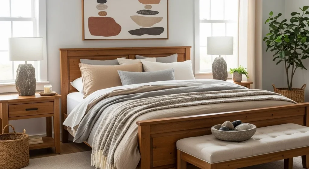 10 Minimalist Bedroom Ideas for a Clean and Calm Retreat 5 Natural Material-min