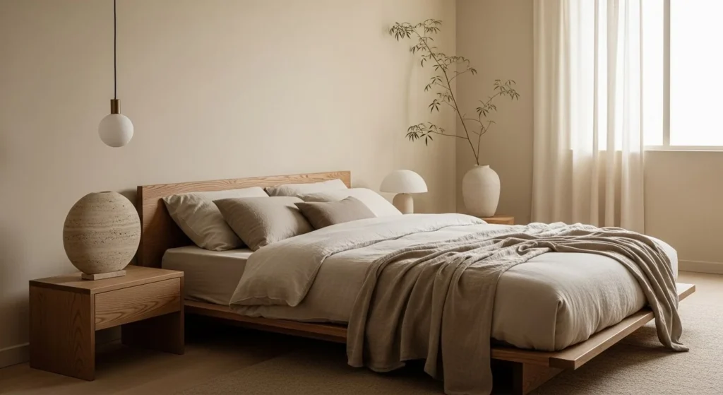 10 Japandi Bedroom Ideas for a Minimal and Serene Space 5 Natural Materials-min