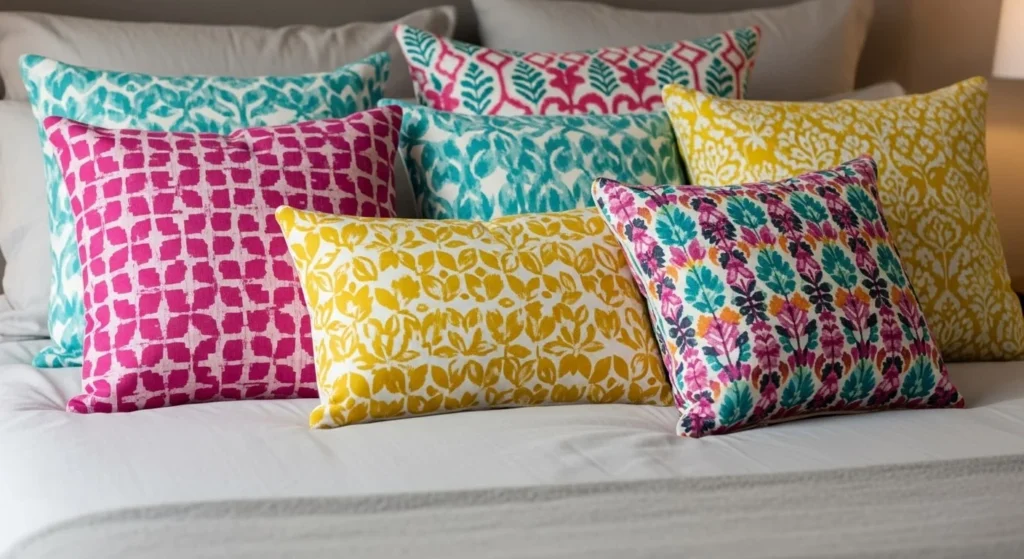 15 Colorful Bedroom Ideas to Brighten Your Space 10 Pillows-min