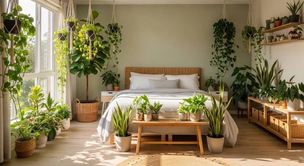 12 Boho Bedroom Ideas to Create a Relaxed Vibe 5 Plants min
