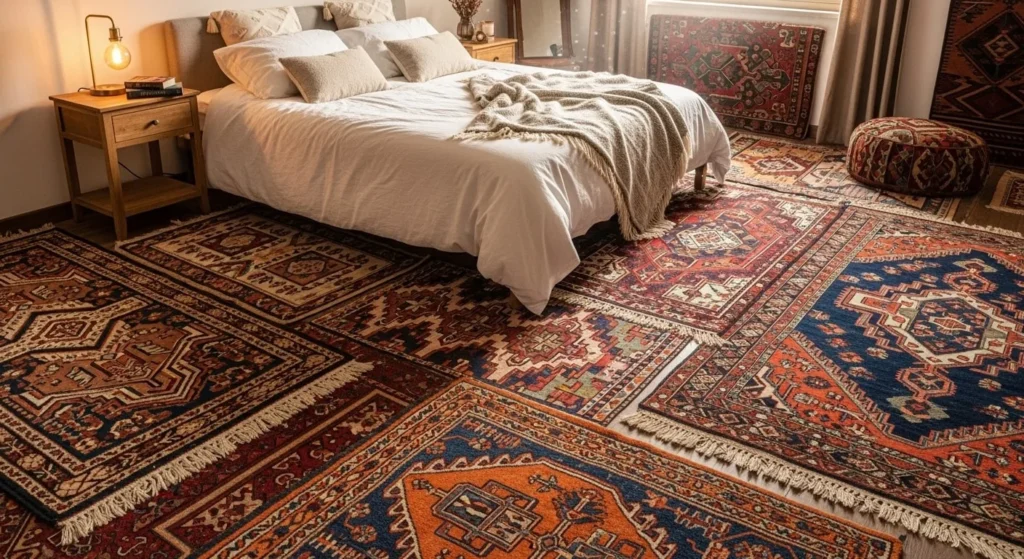 12 Boho Bedroom Ideas to Create a Relaxed Vibe 10 Rugs-min
