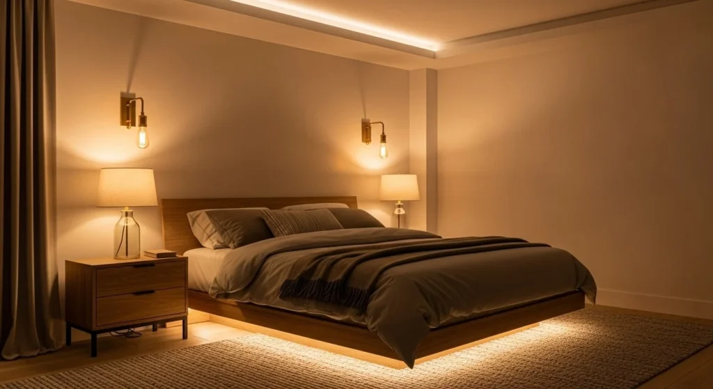 10 Minimalist Bedroom Ideas for a Clean and Calm Retreat 6 Soft Lighting-min