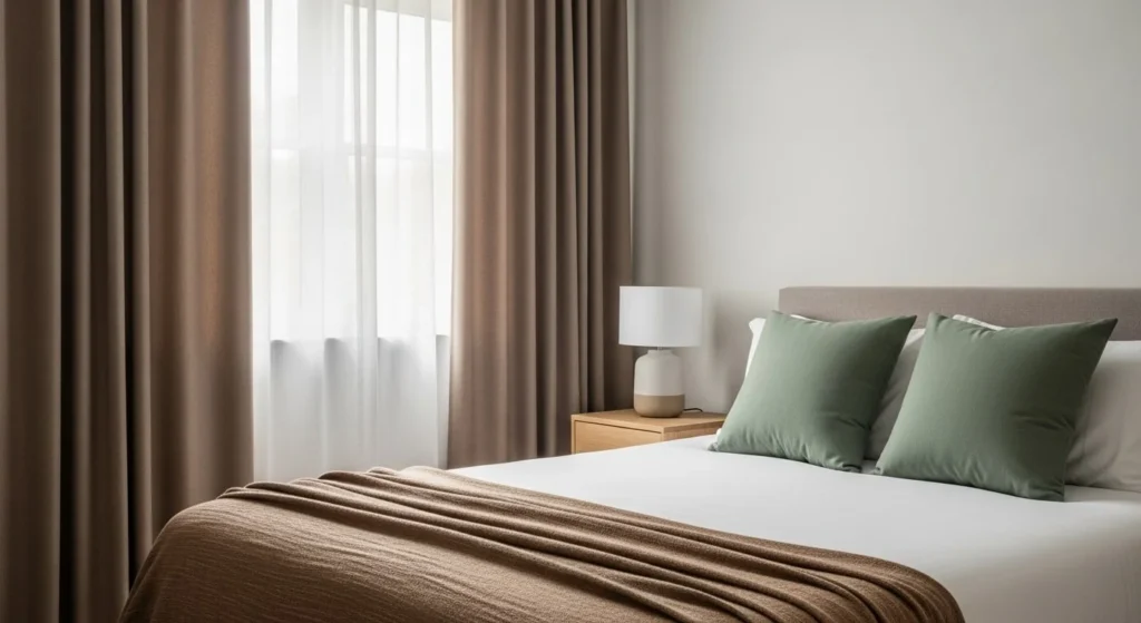 16 Organic Modern Bedroom Inspiration Ideas for a Stylish and Natural Space 18 Soft, Muted Color Accents-min