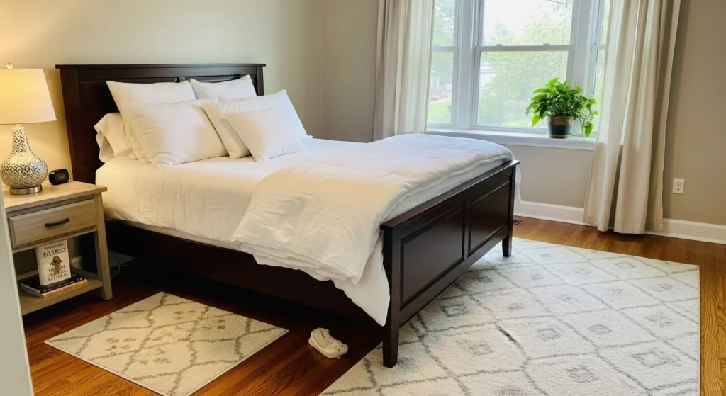 12 Guest Bedroom Ideas to Create a Warm Welcome 12 Soft Rugs or Carpets-min