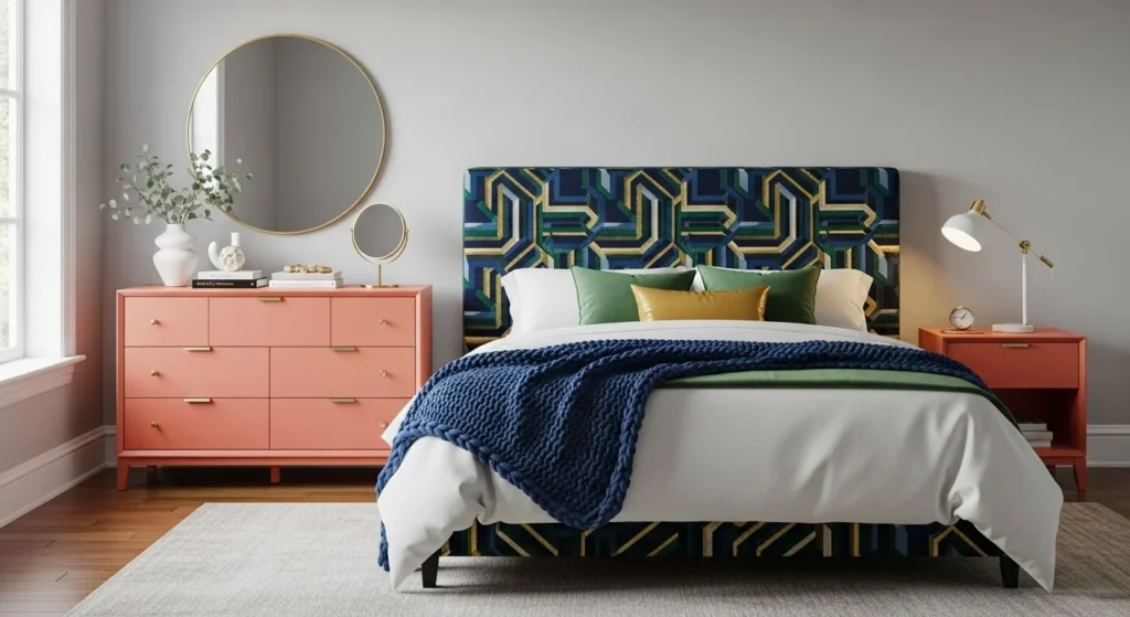 15 Colorful Bedroom Ideas to Brighten Your Space 6 Statement Furniture-min