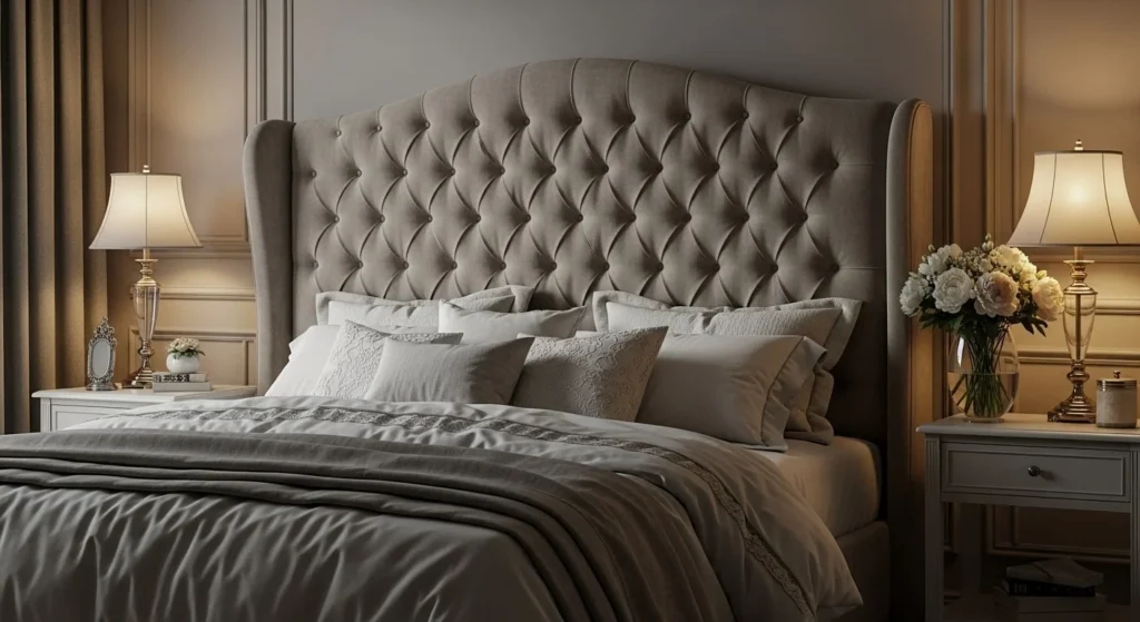 12 Romantic Bedroom Ideas for a Soft and Dreamy Look 9 Statement Headboard-min
