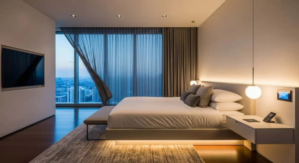 14 Luxury Bedroom Ideas for a Hotel-Inspired Escape 14 Technology for Comfort-min