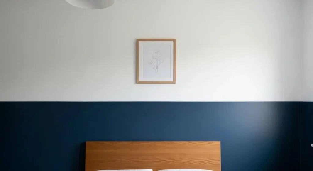 15 Colorful Bedroom Ideas to Brighten Your Space 13 Two-Tone Walls-min