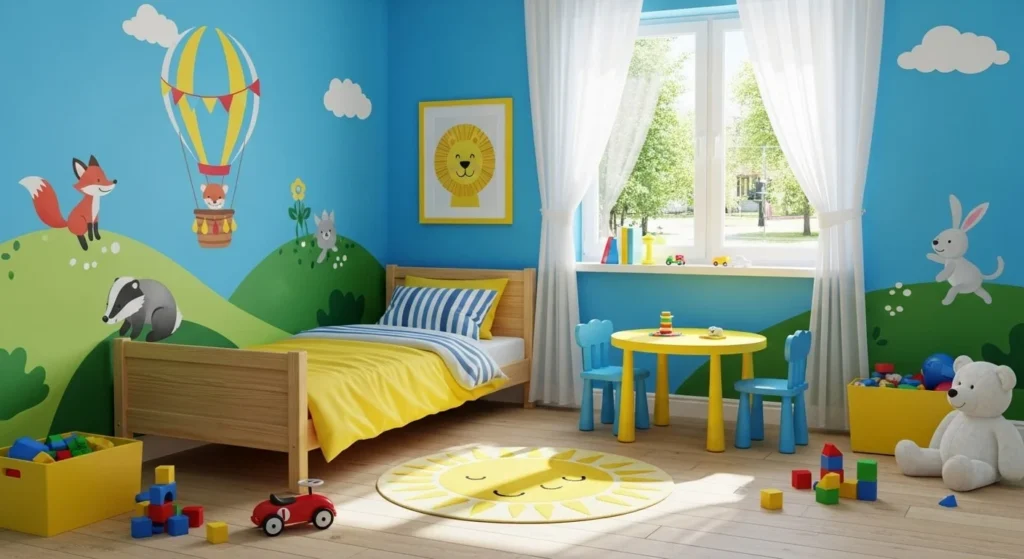 10 Kids Bedroom Ideas for Fun and Function 4 Use Colorful Walls and Decor-min