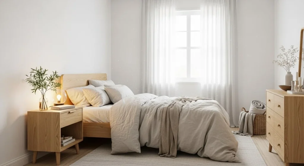 12 Small Bedroom Ideas to Maximize Space and Style 3 Use Light and Neutral Color-min