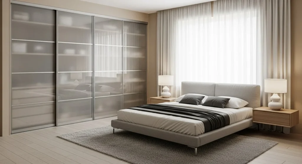 12 Small Bedroom Ideas to Maximize Space and Style 10 Use Sliding Doors Instead of Hinged-min