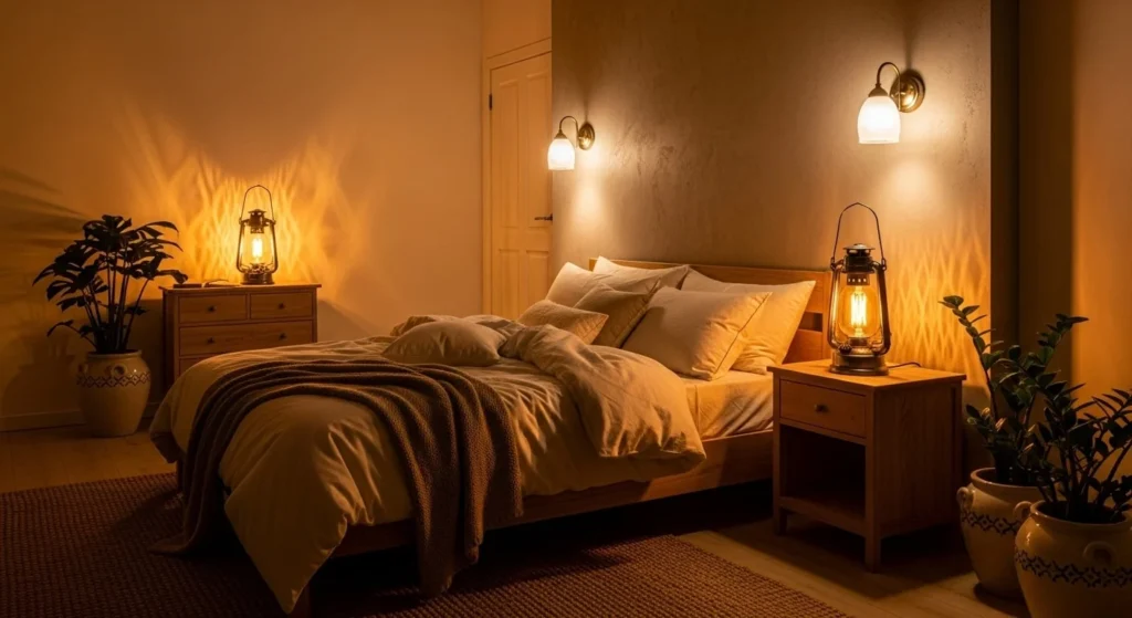 10 Japandi Bedroom Ideas for a Minimal and Serene Space 10 Warm Ambient Lighting-min