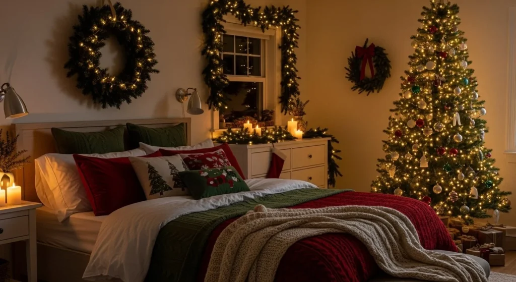 12 Christmas Bedroom Ideas to Bring Holiday Magic 15 12 Christmas Bedroom Ideas-min