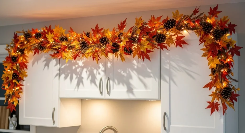 20 Fall Kitchen Decor Ideas to Refresh Your Space This Season 15 Add a Fall Garland-min