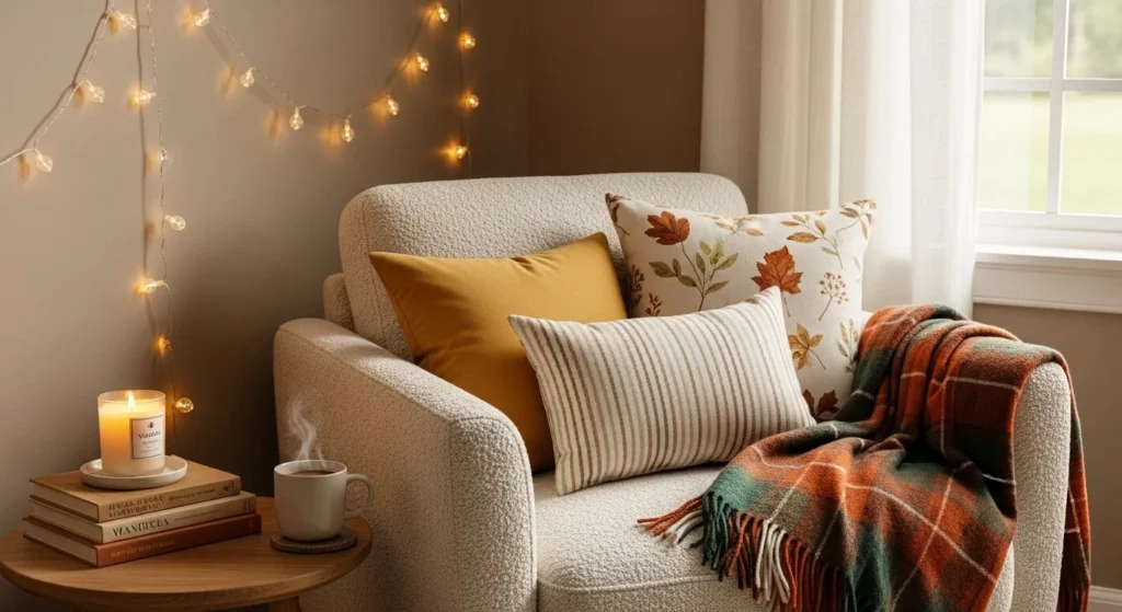 10 Fall Bedroom Decor Ideas to Transform Your Space for the Season 12 Add a Seasonal Reading Nook-min