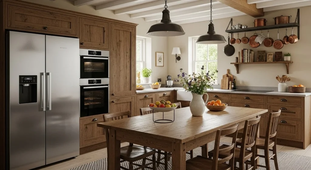 10 Eclectic Kitchen Ideas to Transform Your Space 5 Blend Vintage and Modern Elements-min