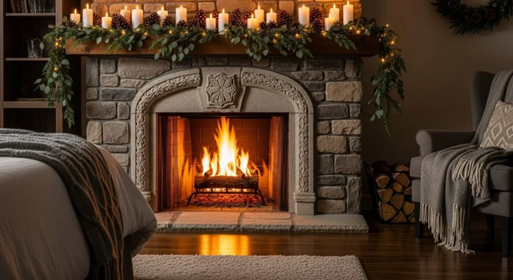 12 Winter Bedroom Ideas for a Warm and Cozy Retreat 8 Create a Fireplace Focal Point-min