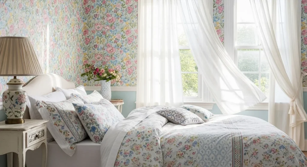 15 Pastel Bedroom Ideas for a Soft and Calming Look 12 Floral Pastel Patterns-min