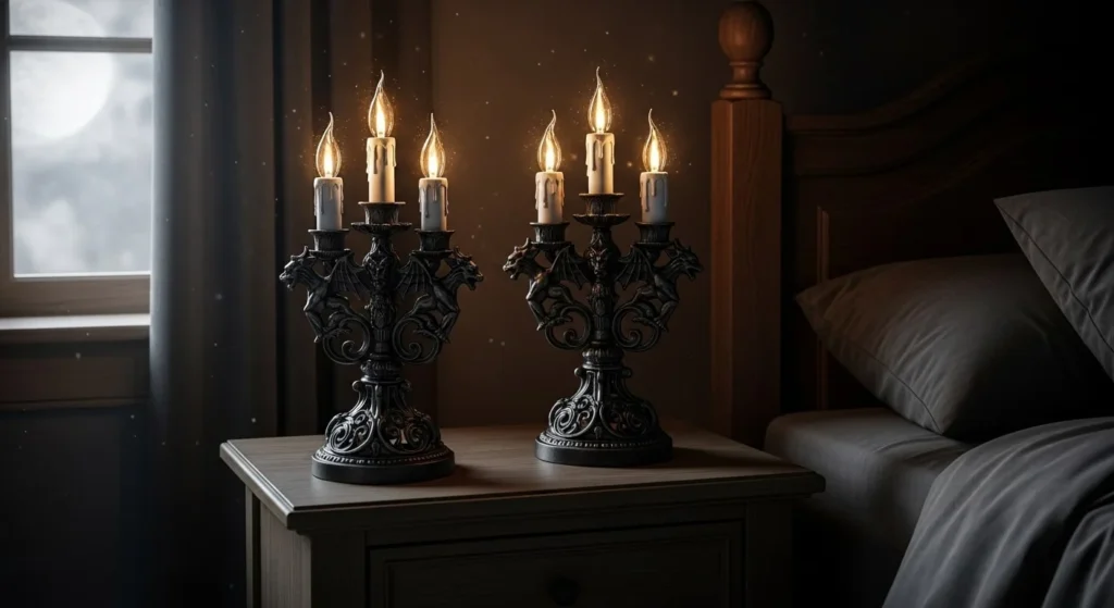 10 Halloween Bedroom Decor Ideas for a Spooky Twist 8 Gothic Candle Holders and Lanterns-min
