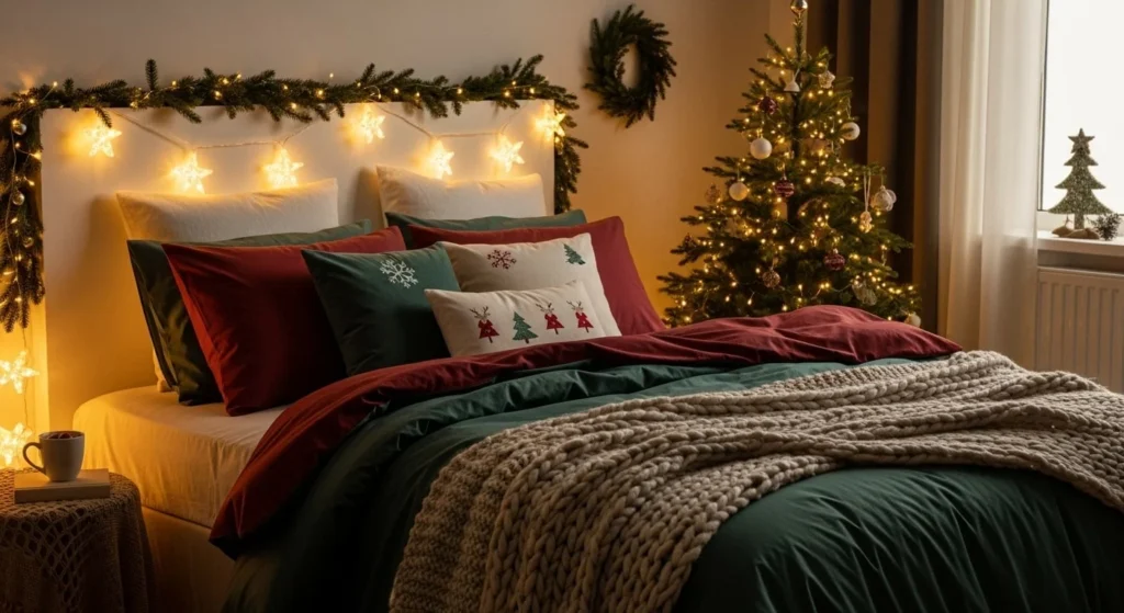 15 Holiday Bedroom Decor Ideas to Create Festive Cheer 2 Holiday Bedroom Decor Ideas to Create Festive Cheer-min