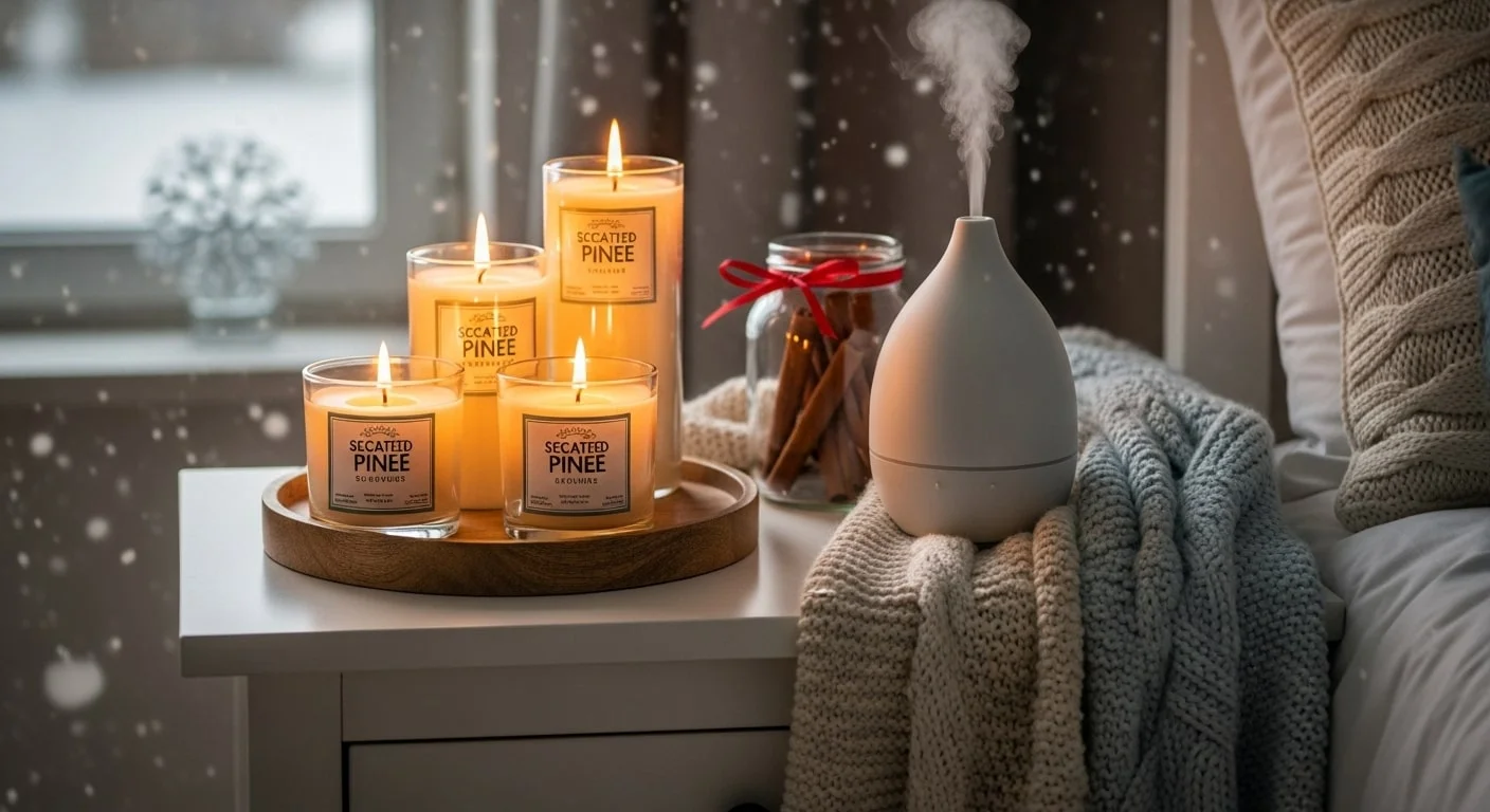 12 Winter Bedroom Ideas for a Warm and Cozy Retreat 12 Incorporate Seasonal Scents-min