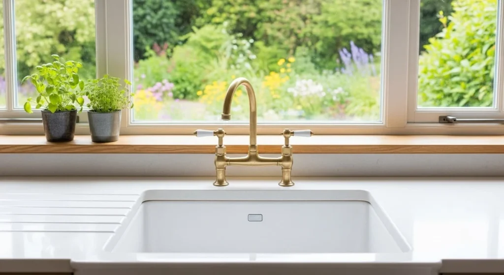 15 Modern Farmhouse Kitchens Ideas to Elevate Your Home Design 4 Install a Classic Farmhouse Sink-min
