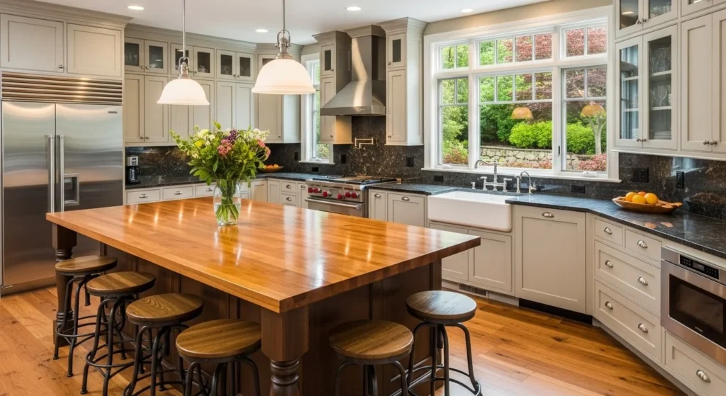 9 L-Shaped Kitchen Ideas to Maximize Space and Style 5 L-Shaped Kitchen with an Island Extension-min