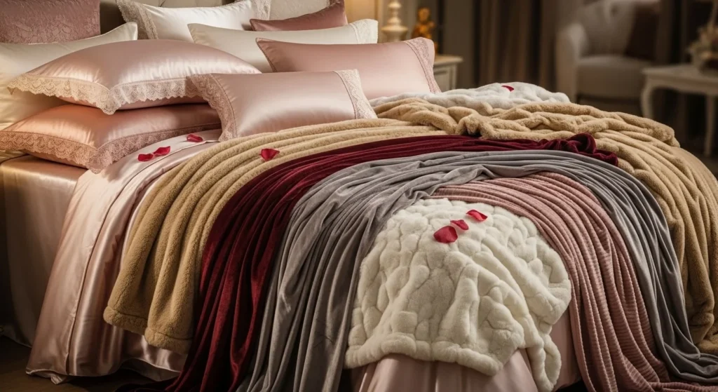 10 Valentine Day Bedroom Ideas for a Romantic Touch 5 Luxurious Bedding Layers-min