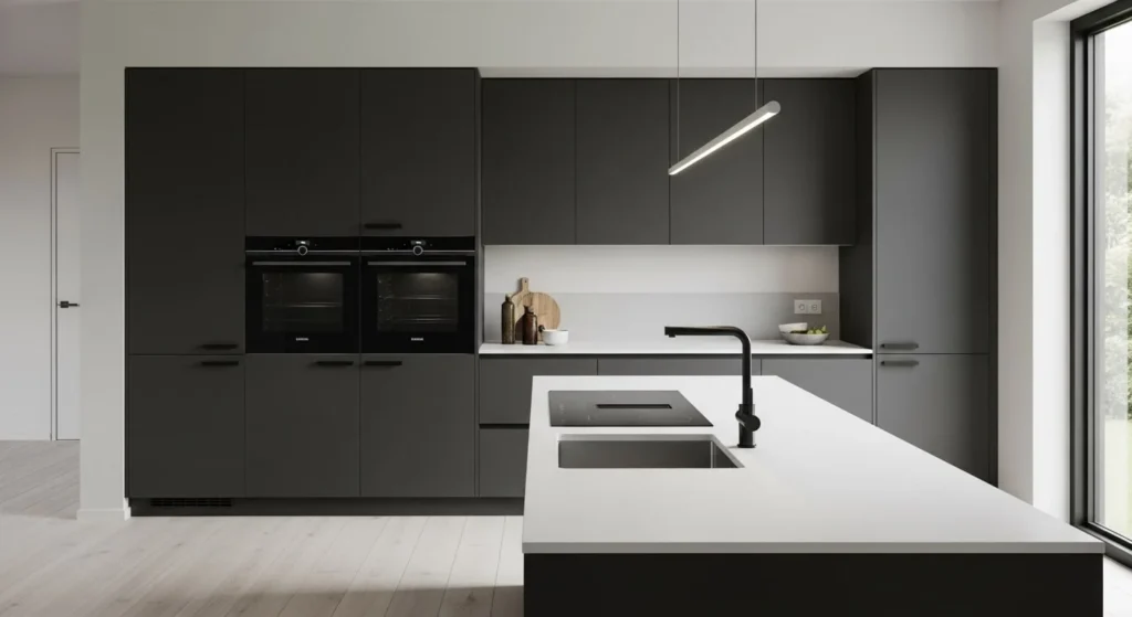 9 L-Shaped Kitchen Ideas to Maximize Space and Style 6 Modern Minimalist L-Shaped Kitchen-min