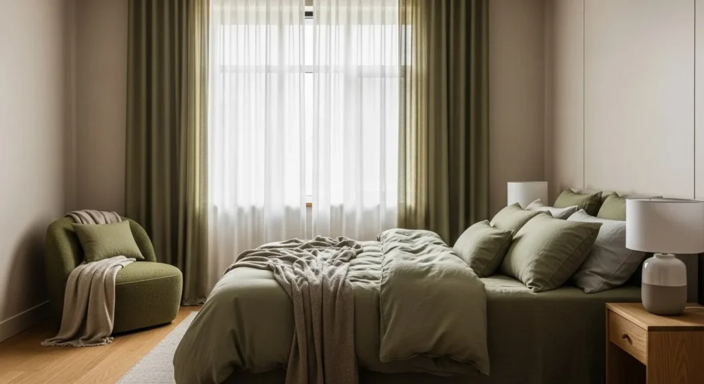 12 Earth Tone Bedroom Ideas for a Timeless, Cozy Space 5 Olive Green Touches-min