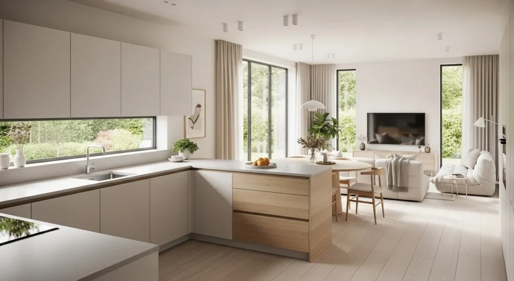 9 L-Shaped Kitchen Ideas to Maximize Space and Style 3 Open Concept L-Shaped Kitchen-min