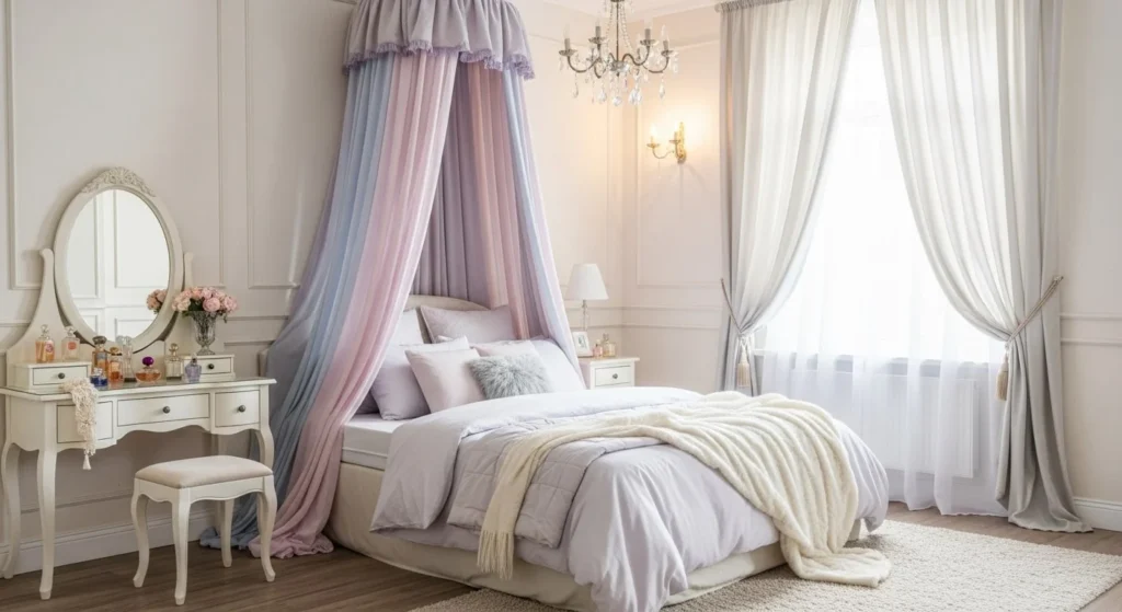 15 Pastel Bedroom Ideas for a Soft and Calming Look 13 Pastel Canopy Bed-min