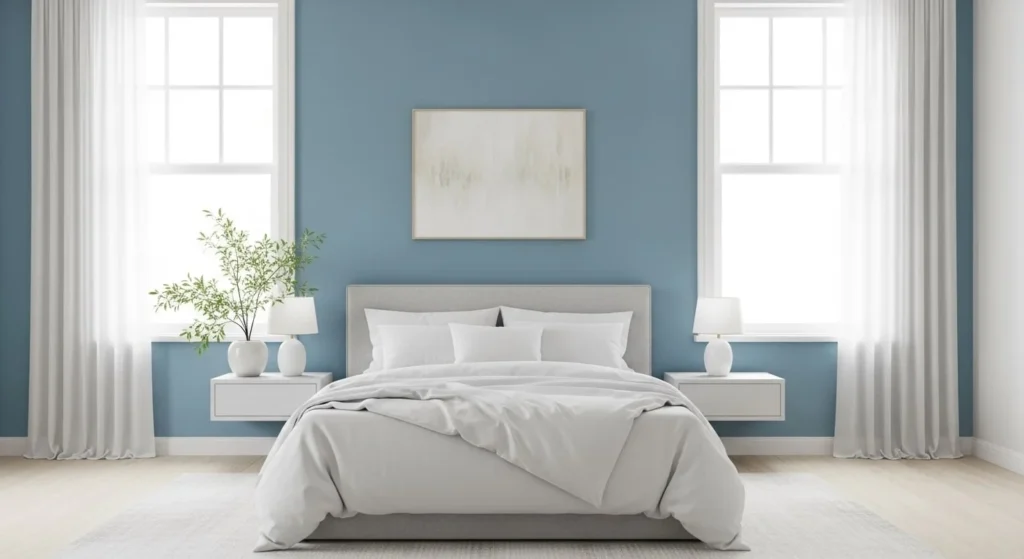 15 Pastel Bedroom Ideas for a Soft and Calming Look 6 Powder Blue Calm-min