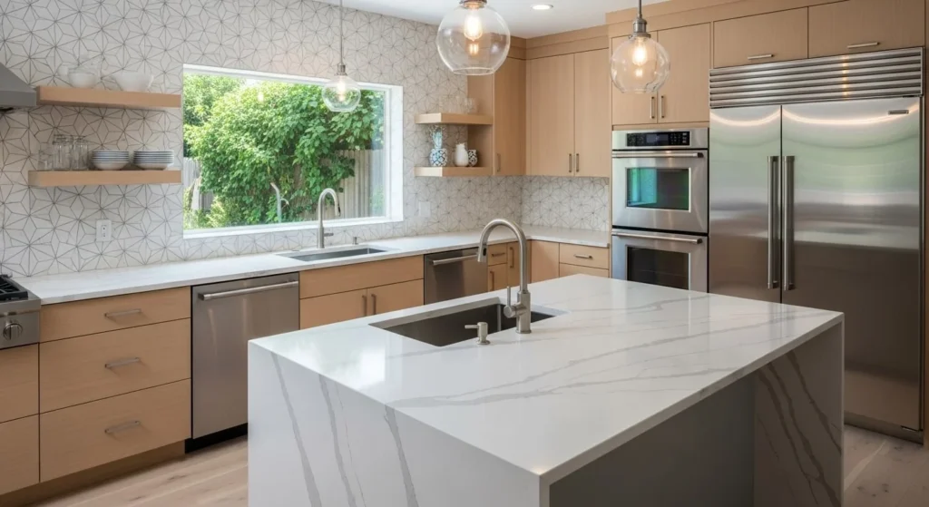 7 Kitchen Cabinet Makeover Ideas to Refresh Your Space 9 Refresh with New Countertops or Backsplash-min