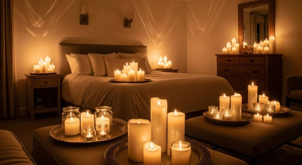 10 Valentine Day Bedroom Ideas for a Romantic Touch 4 Romantic Candle Glow-min