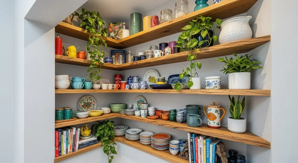 10 Eclectic Kitchen Ideas to Transform Your Space 7 Showcase Personality with Open Shelving-min
