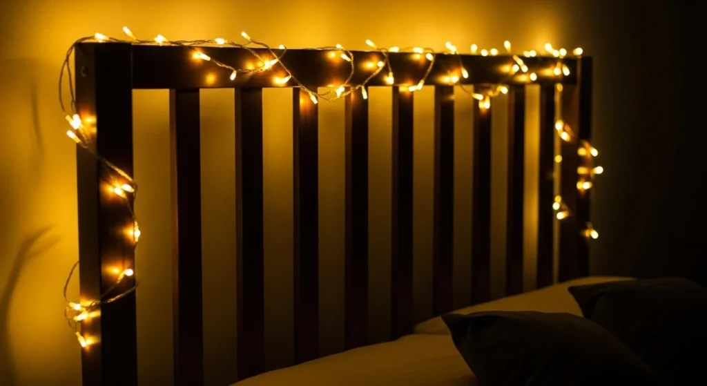 12 Christmas Bedroom Ideas to Bring Holiday Magic 4 String Lights & Fairy Glow-min