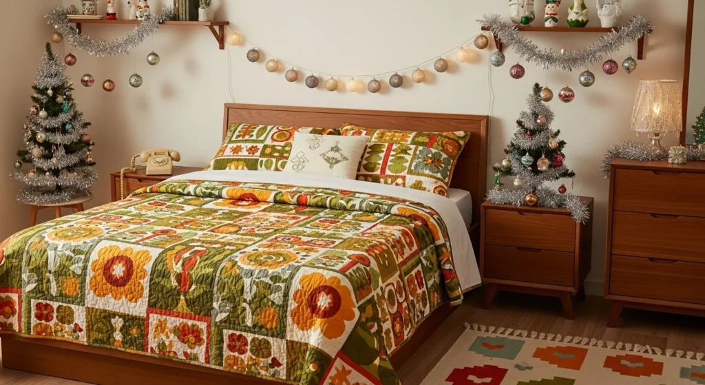 15 Holiday Bedroom Decor Ideas to Create Festive Cheer 7 Vintage Retro Holiday-min
